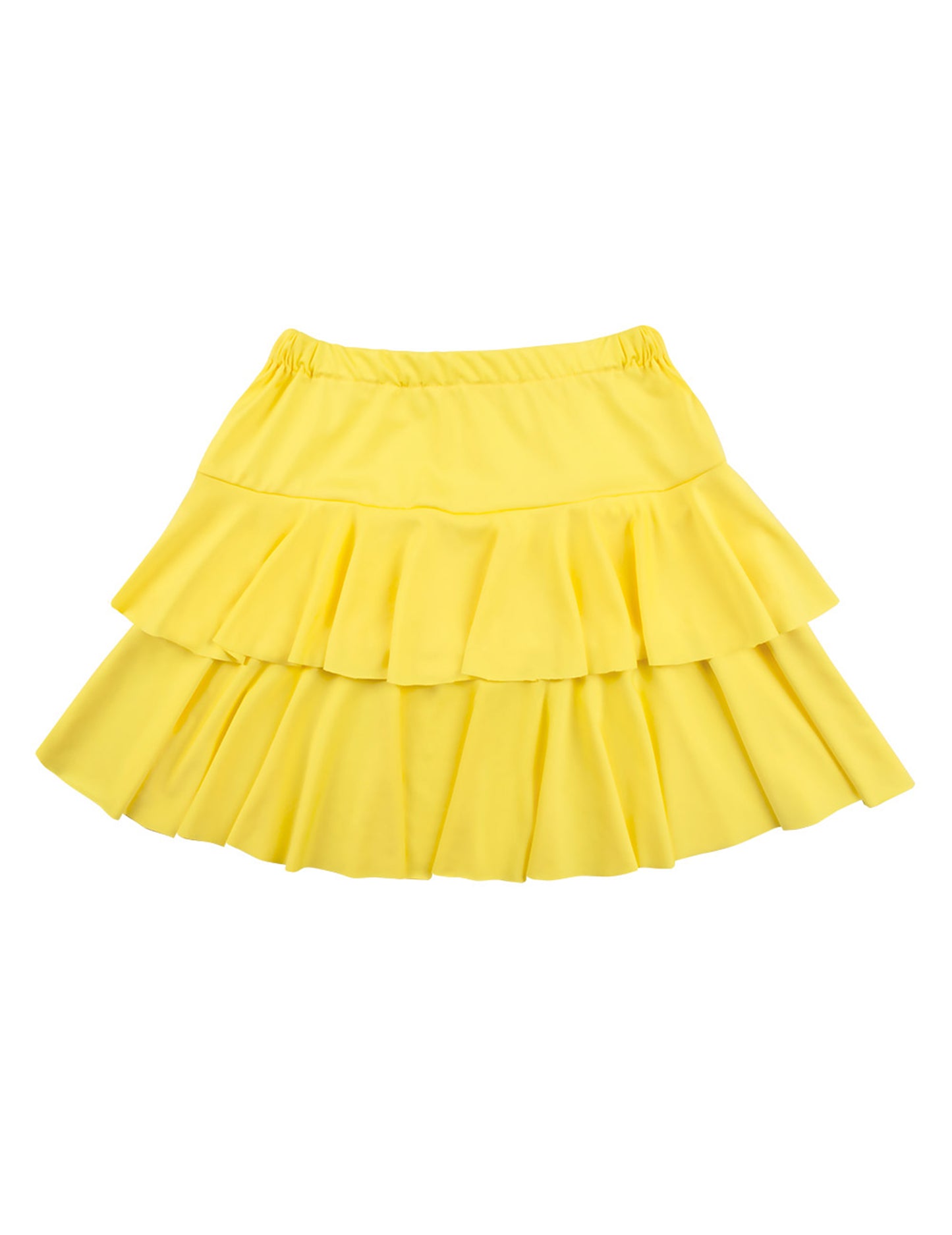 Neongelber Rüschenrock für Erwachsene