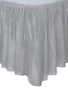 Jupe de table en plastique pour fête argent adhésive