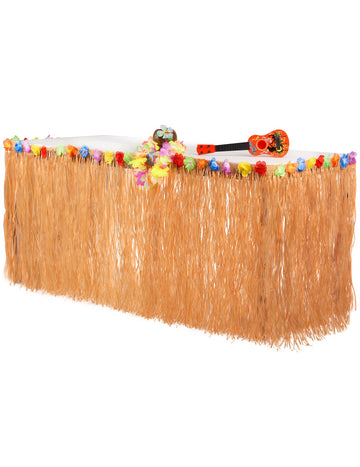 Havajská sukně na stůl béžová 2,74 m x 71 cm