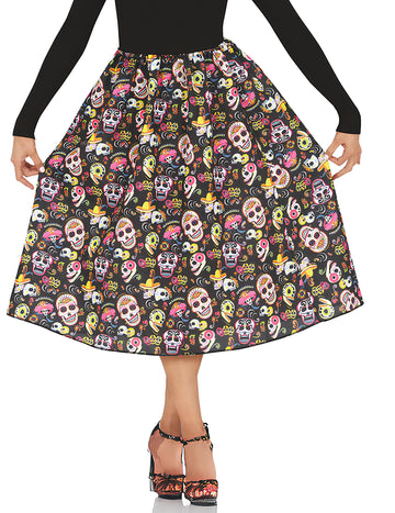 Sukně Dia de los muertos pro dospělé