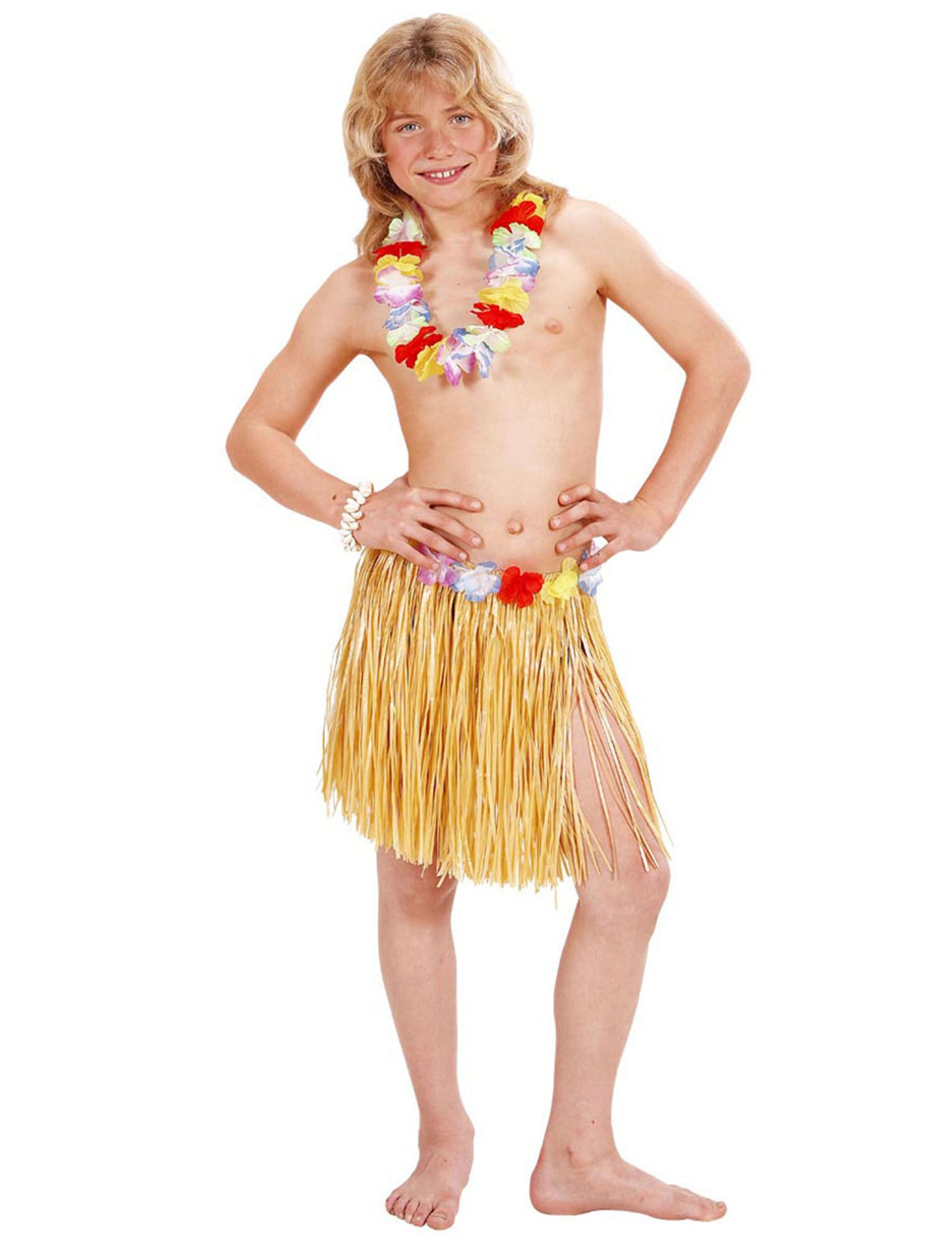 Jupe Hawaienne avec ceintures à fleurs enfant