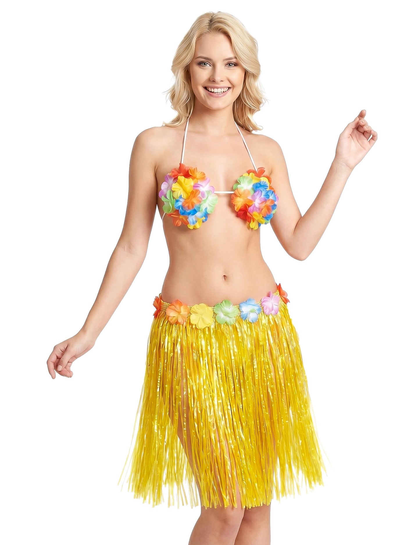 Hawaii Minirock gelb für Damen