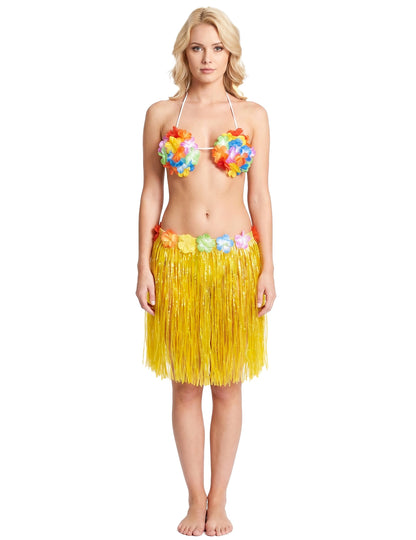 Hawaii Minirock gelb für Damen