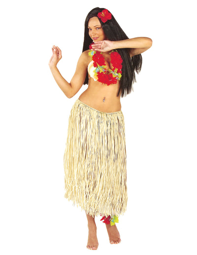 Jupe hawaiënne pour adulte naturelle beige