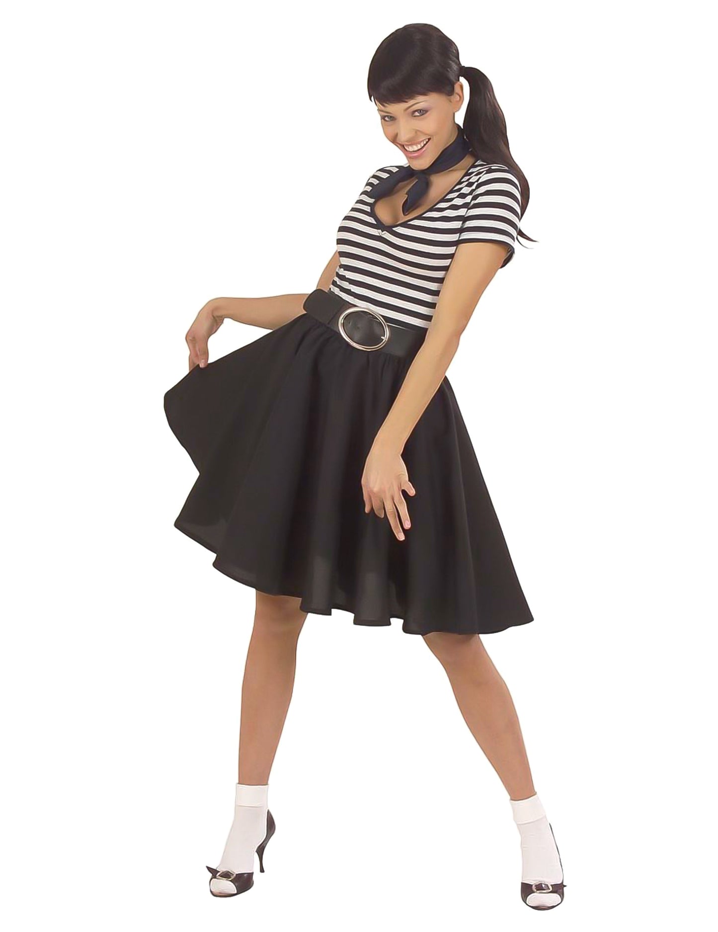 Dámská černá rock'n'rollová sukně