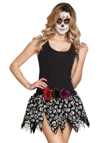 Mexická skeletová sukně pro dospělé, Dia de los Muertos