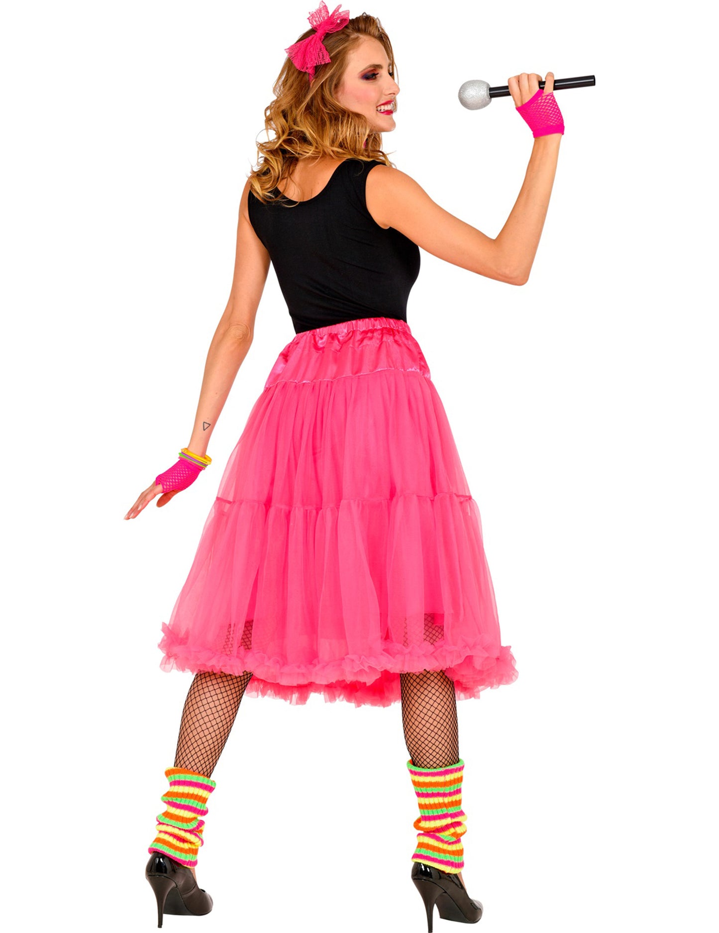 Růžová tylová spodnička 65 cm