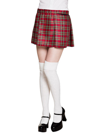 Dámský červený skotský kostýmový kilt 