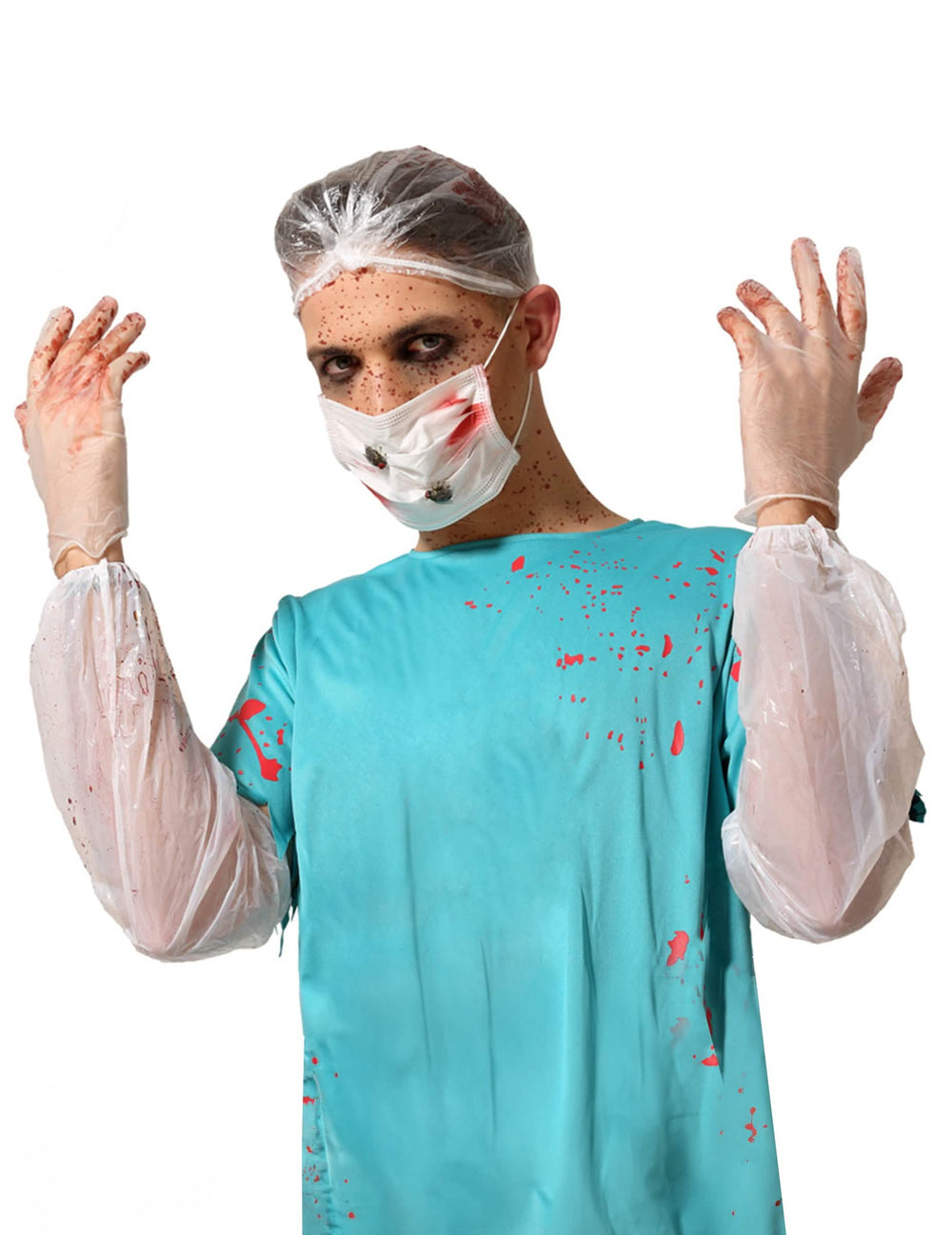 Sada 6 dílů krvavý doktor pro dospělý modrá a bílá od krve