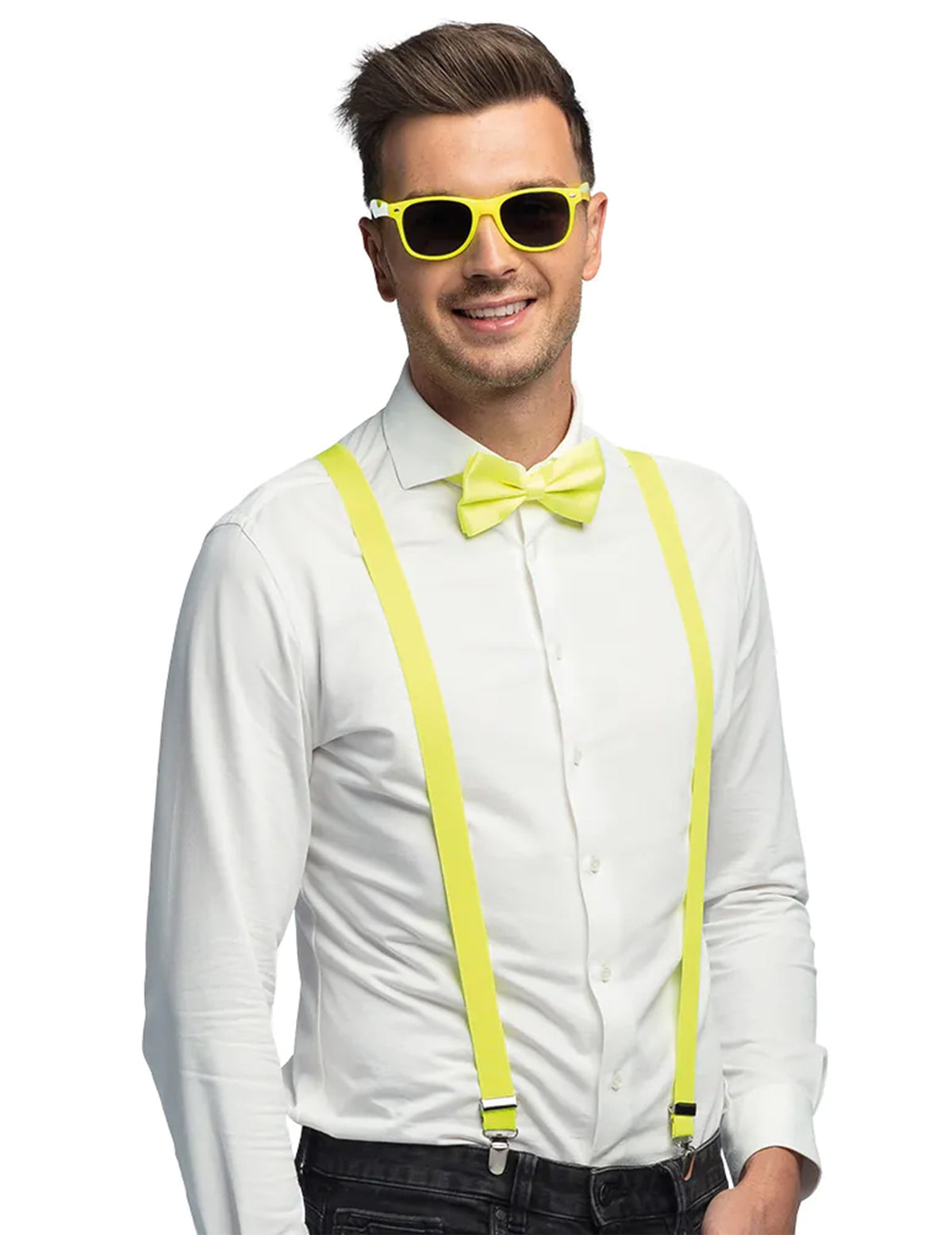 3dílná sada doplňků neonově žlutá UV