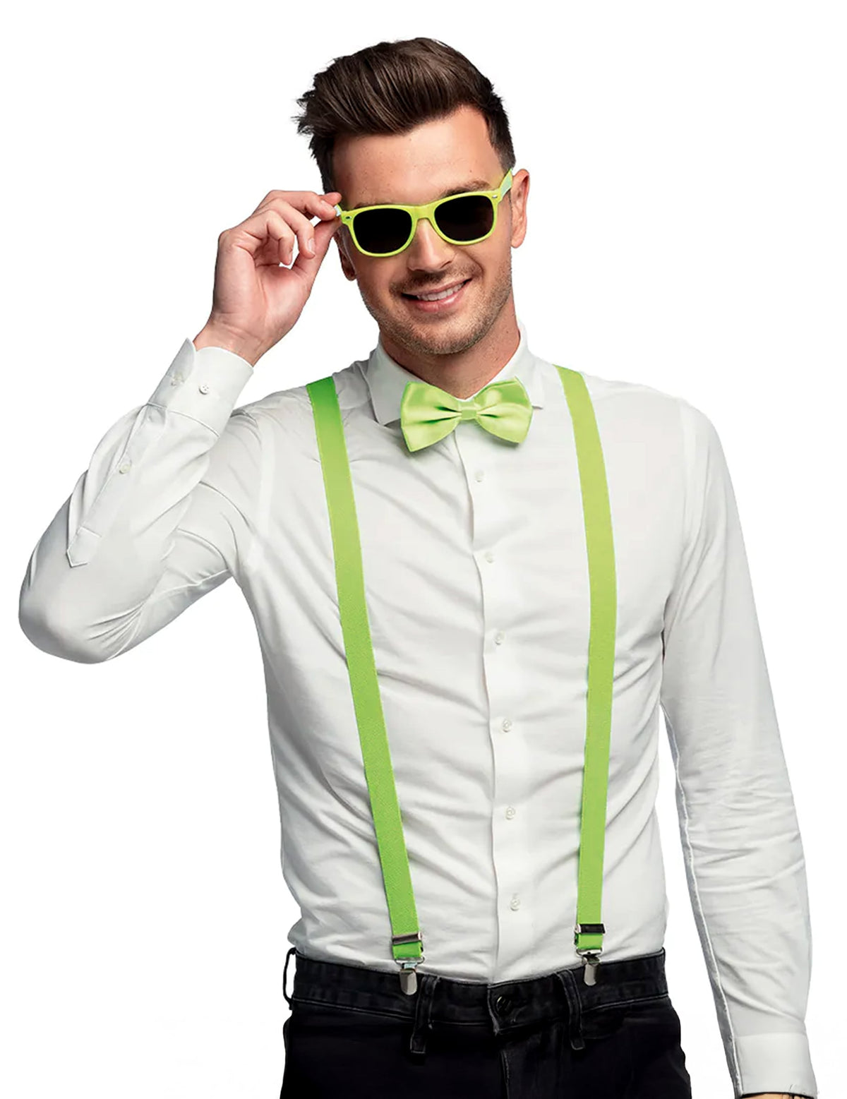 3dílná sada doplňků neonově zelená UV