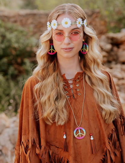Kit accessoires hippie deluxe adulte
