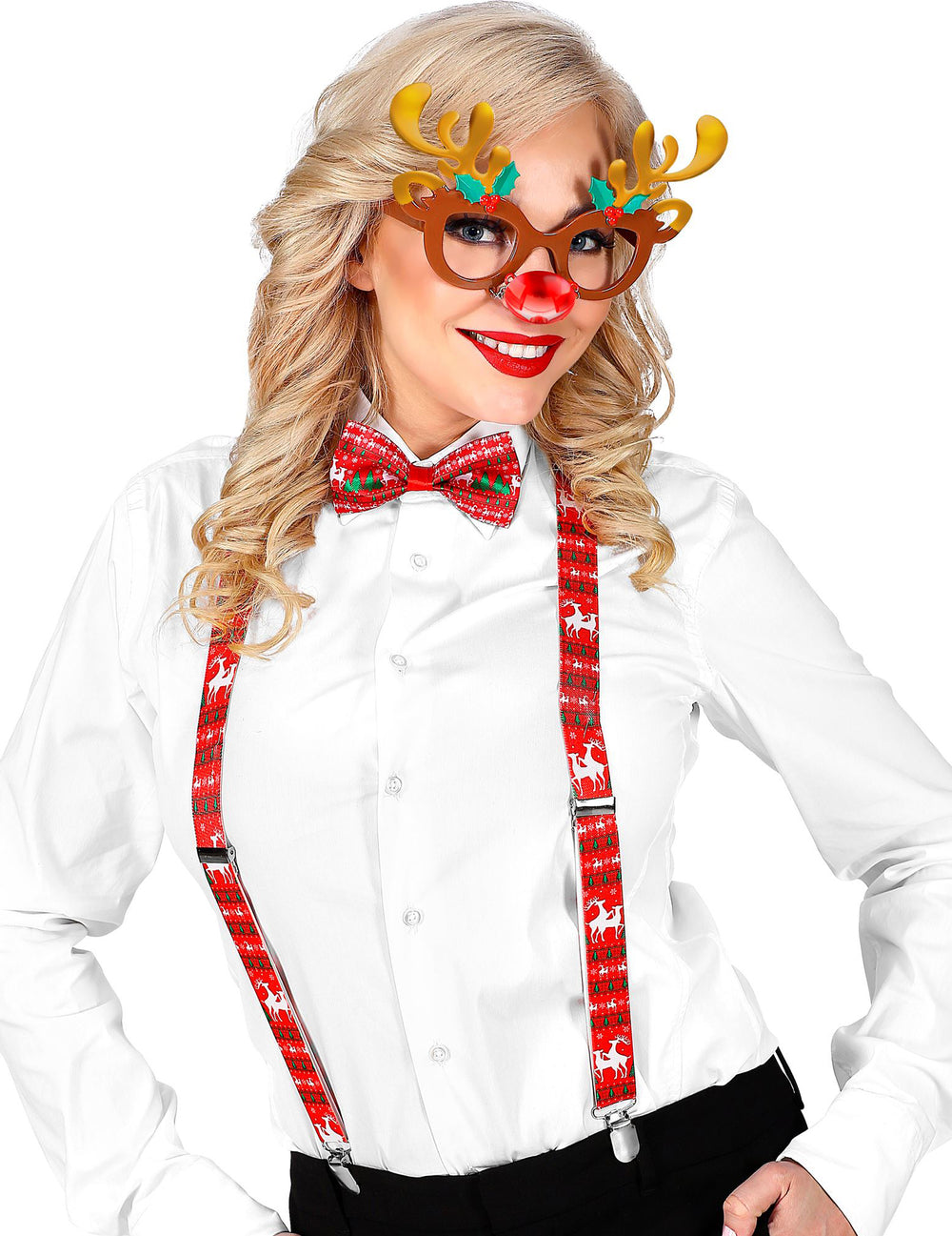 Vue de face du kit accessoires renne de Noël