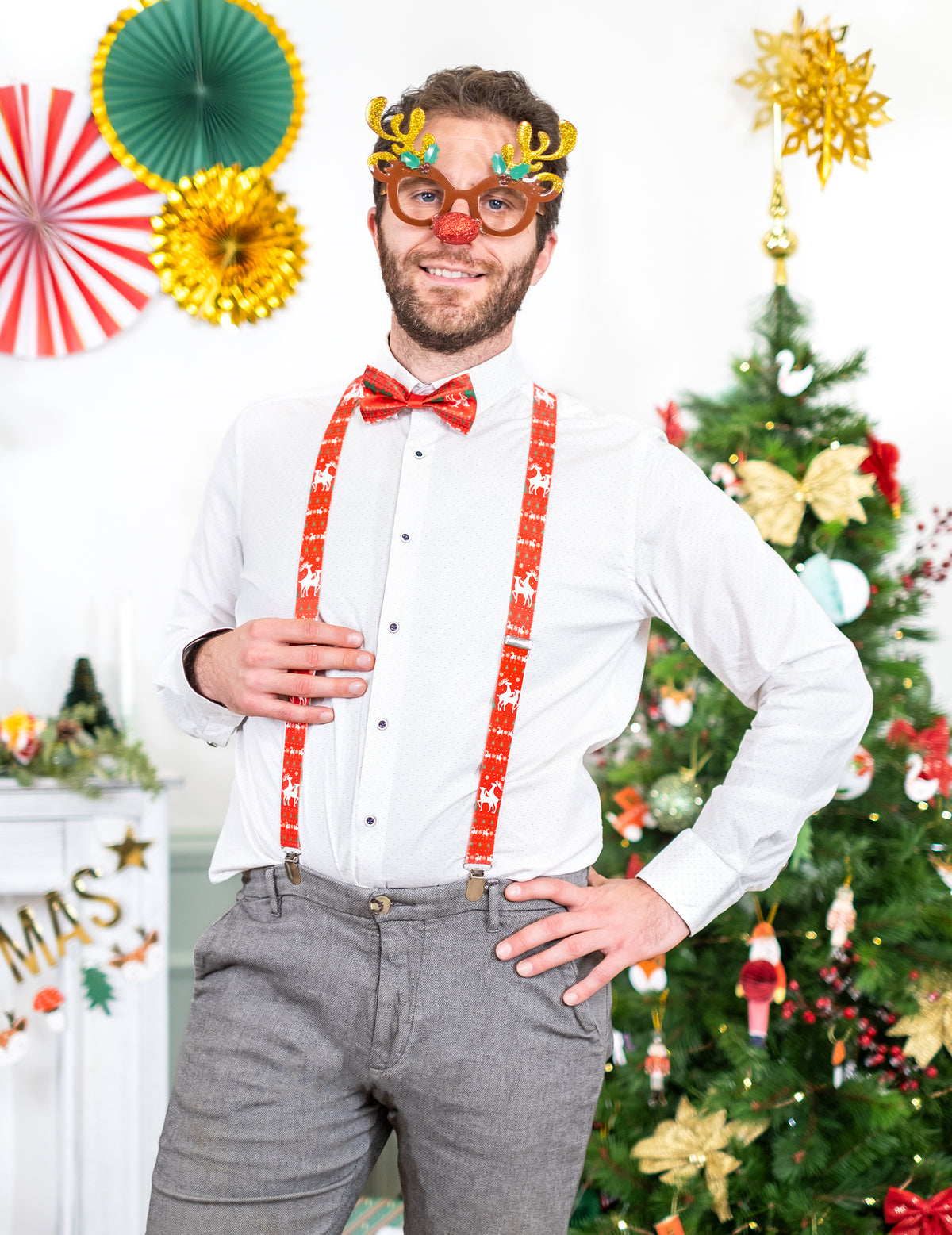 Mise en situation du kit accessoires renne de Noël
