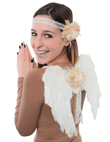 Sada pro dospělé andělská křídla a čelenka