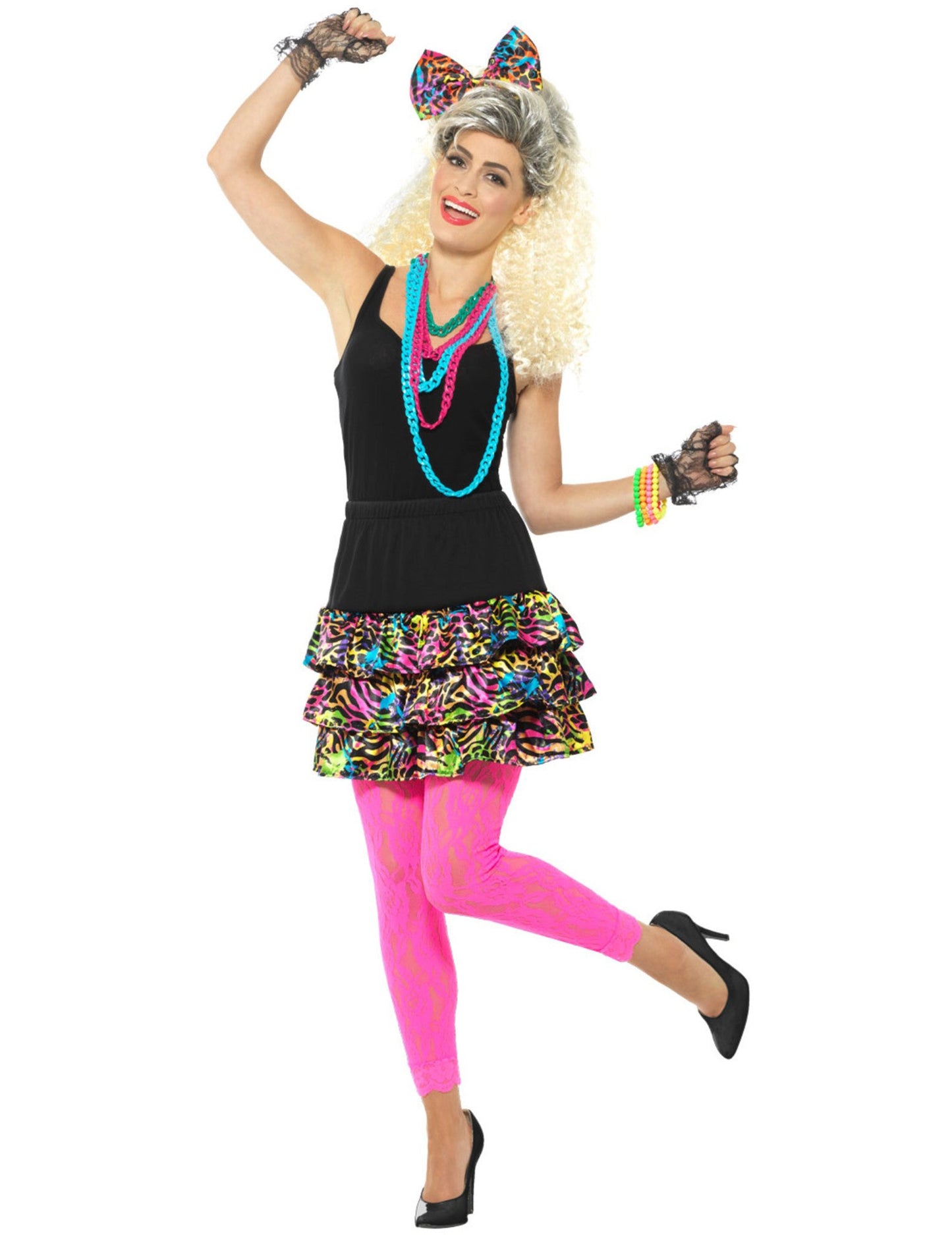 80. léta fluo leopardská žena