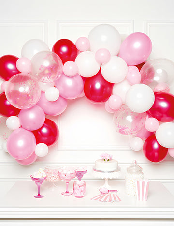 Sada oblouku se 70 balónky v růžovém gradientu