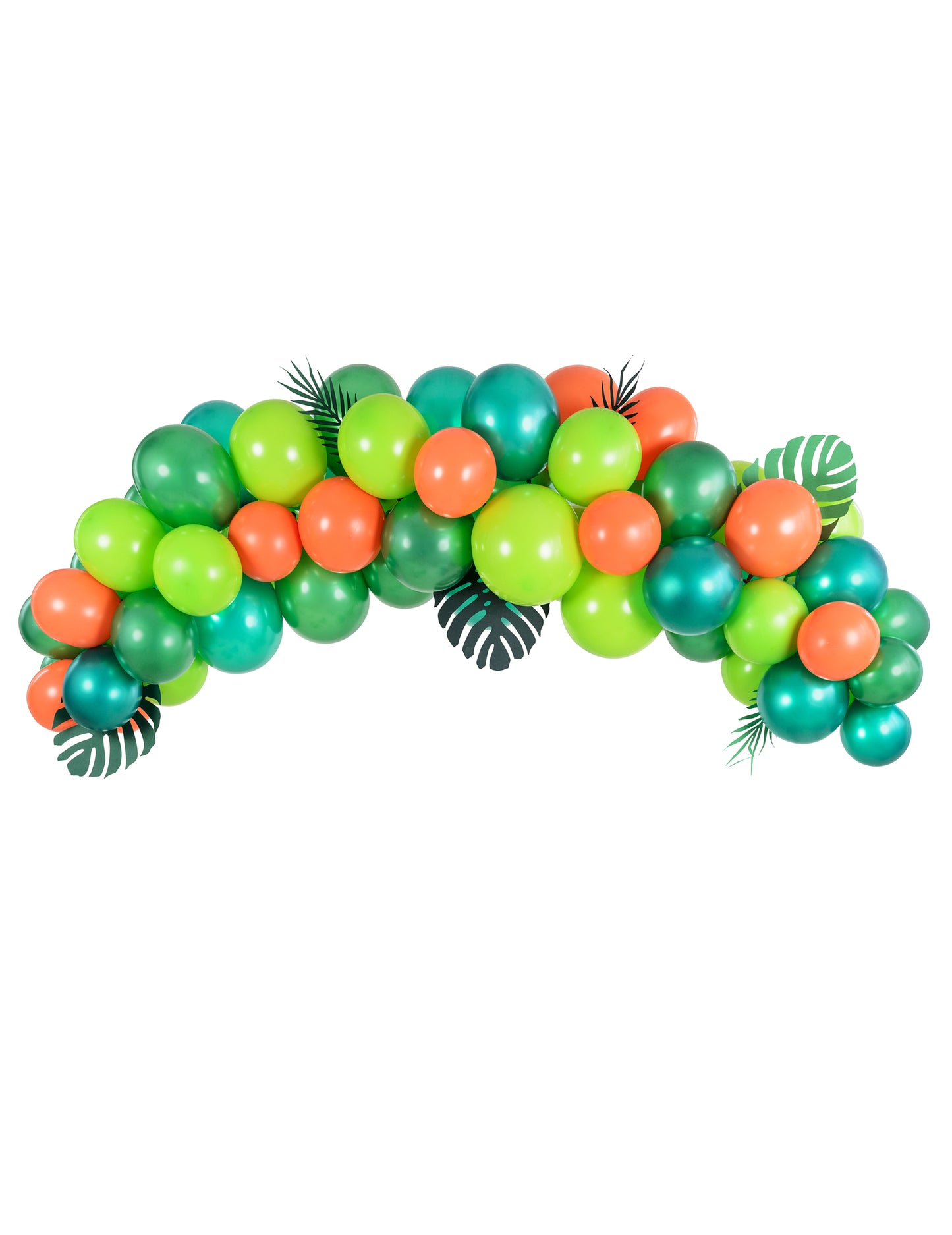 60dílná sada balónového oblouku z tropické džungle k narozeninám