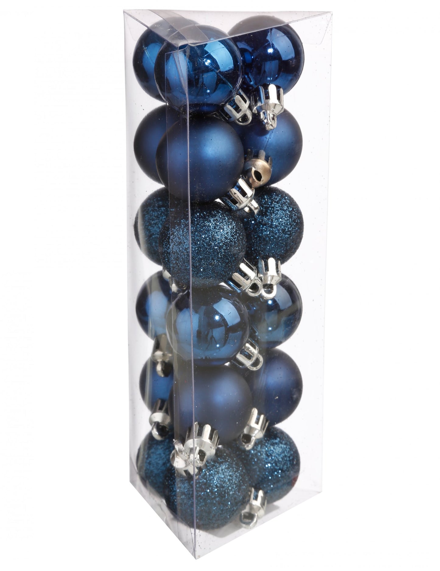 Mini boules de noël bleu nuit mates et brillantes
