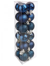 Mini boules de noël bleu nuit mates et brillantes