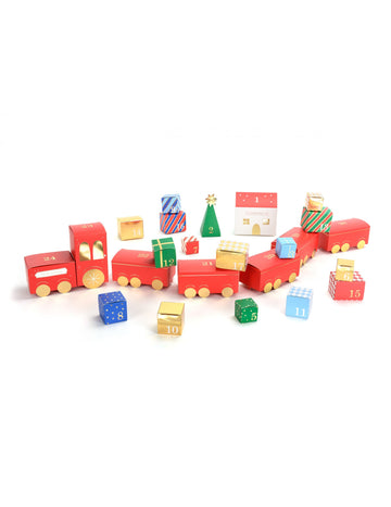 DIY sada adventního kalendáře vánočního vlaku s 24 krabičkami