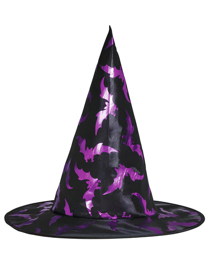 Détail du chapeau du kit cape et chapeau de sorcière chauve-souris