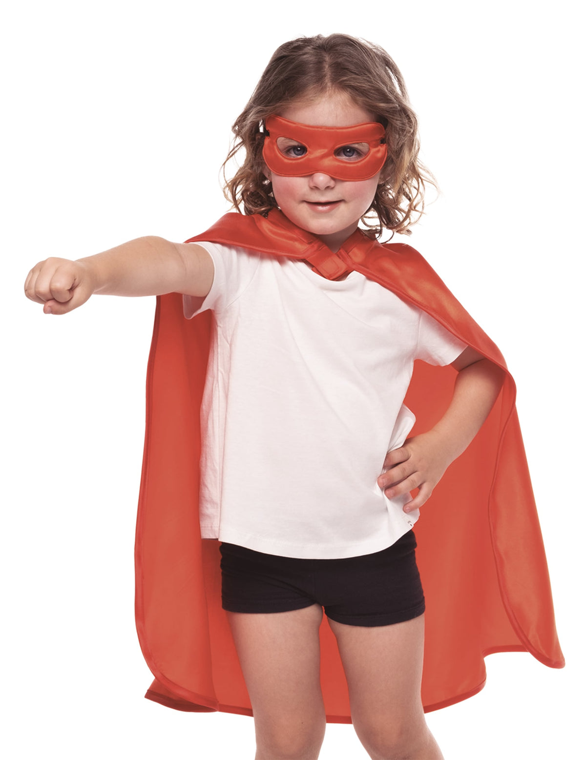 Kit cape et masque de super-héros pour enfant rouge