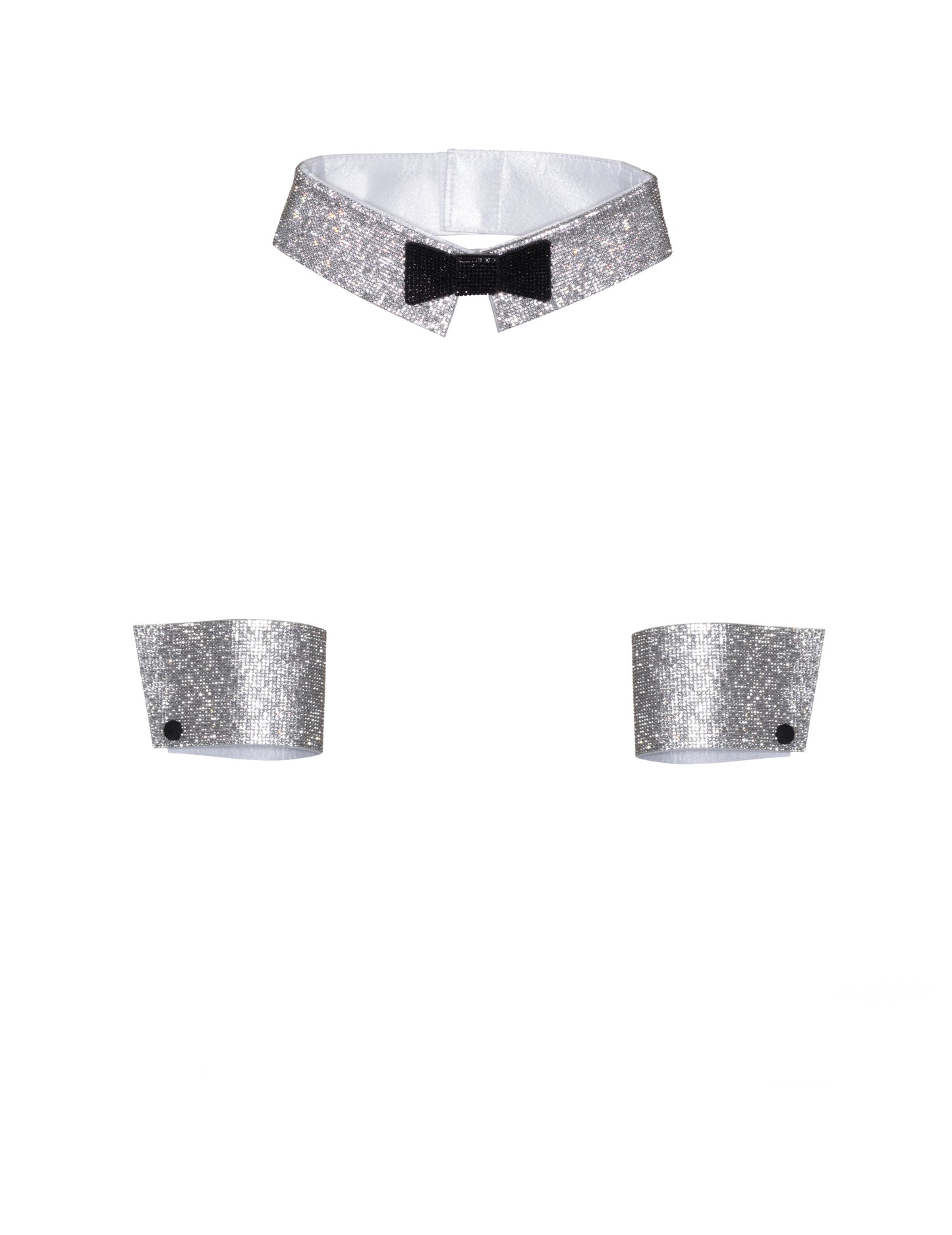 Dámská luxusní sada límce a manžety s kamínky