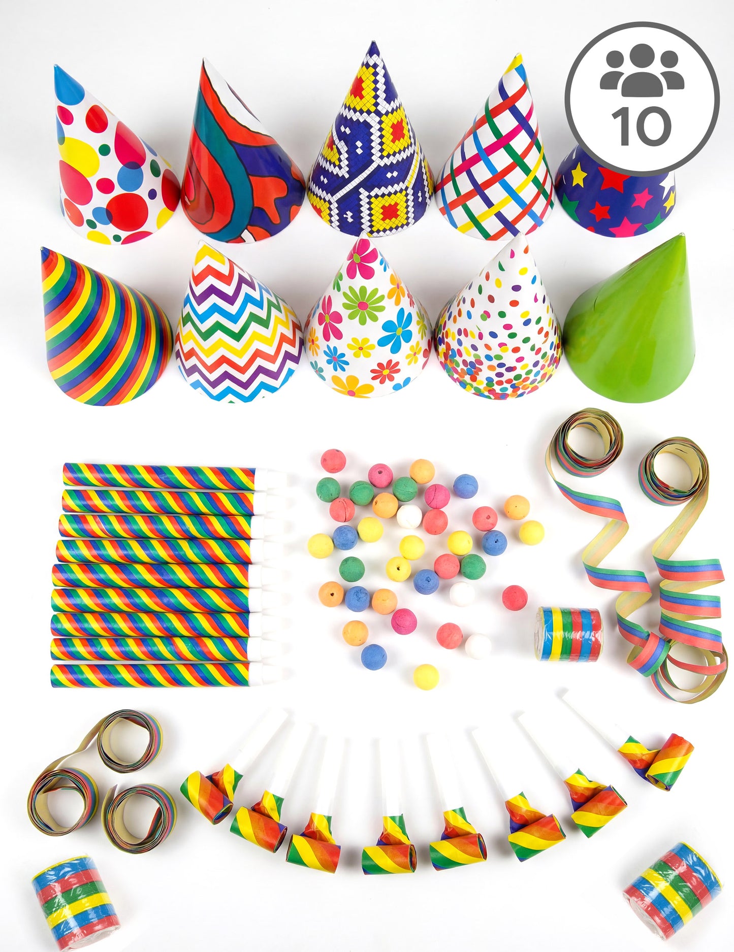 Sada dárků pro 10 osob v různých barvách