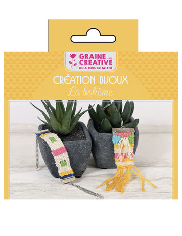 Sada na tvorbu českých šperků 12,5 x 13 cm s tkalcovským stavem