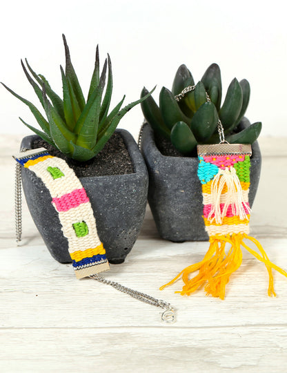 Sada na tvorbu českých šperků 12,5 x 13 cm s tkalcovským stavem