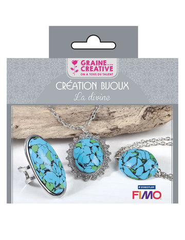 Sada na výrobu šperků z tyrkysového kamene 12,5 x 13 cm božský