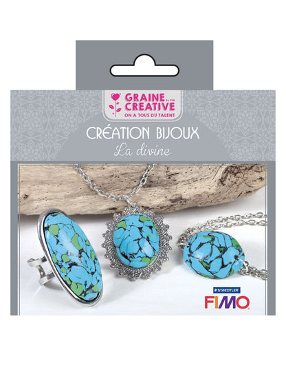 Sada na výrobu šperků z tyrkysového kamene 12,5 x 13 cm božský