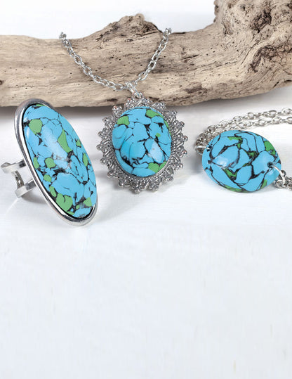 Sada na výrobu šperků z tyrkysového kamene 12,5 x 13 cm božský