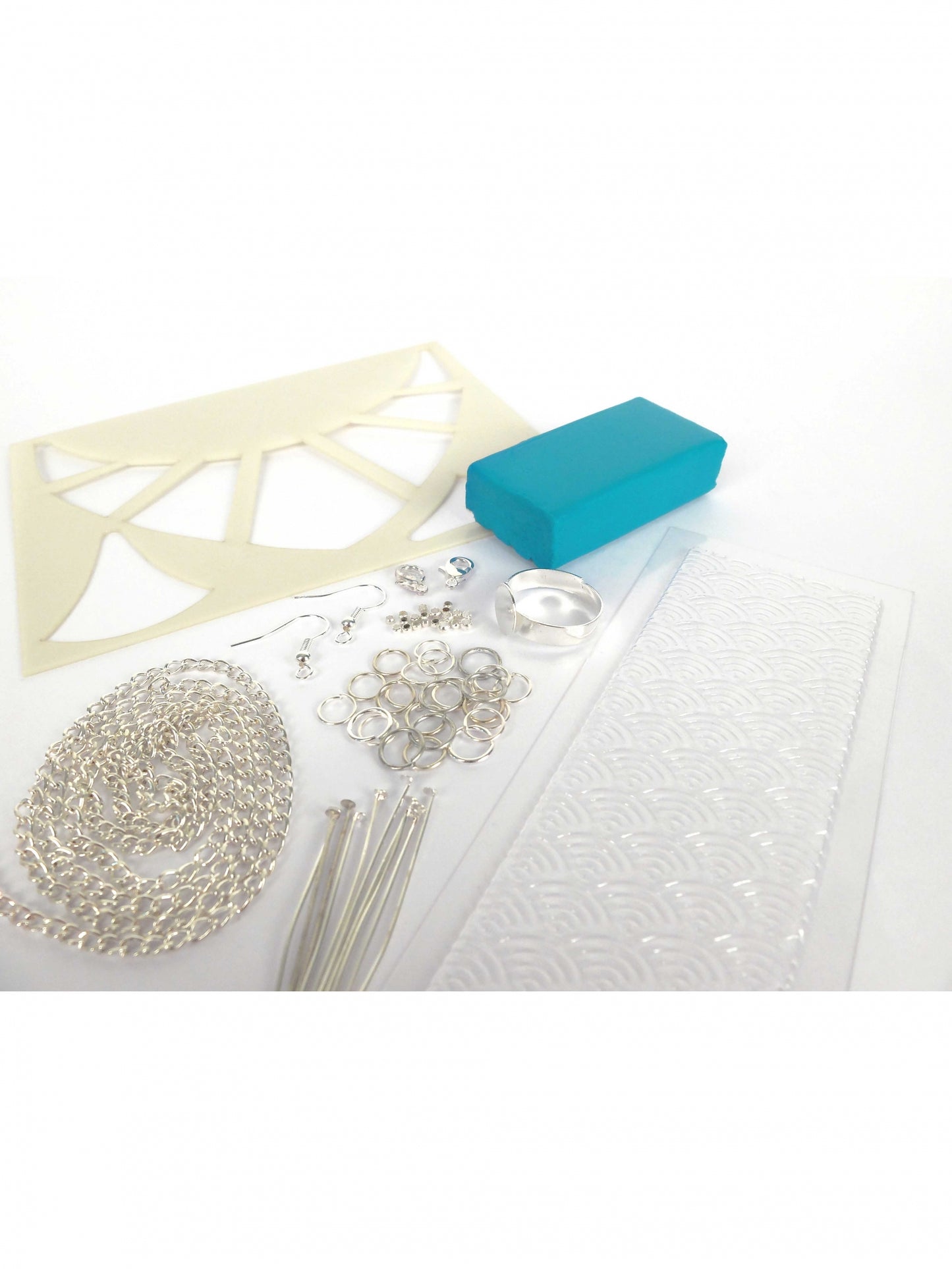 Sada na výrobu tyrkysových šperků 12,5 x 13 cm ve fimo pastě