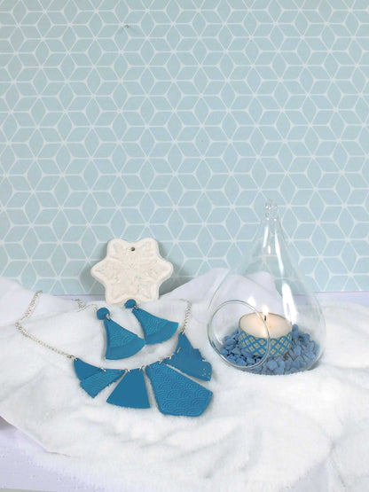 Sada na výrobu tyrkysových šperků 12,5 x 13 cm ve fimo pastě