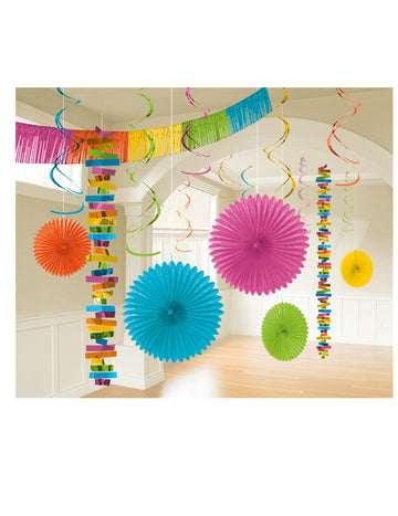 18dílná sada na dekorace z vícebarevného papíru