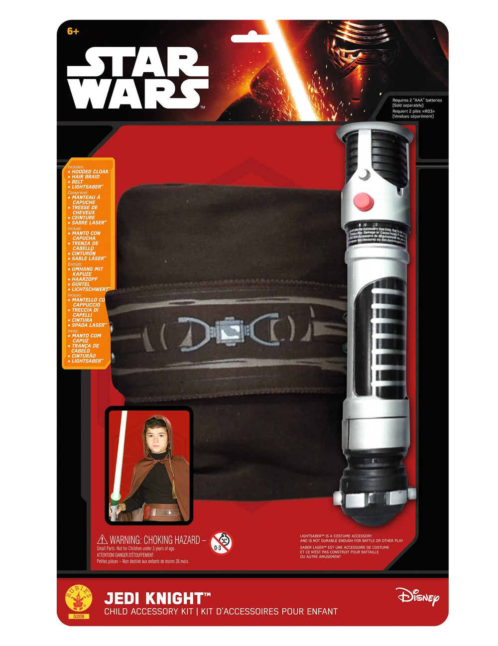 Pohled na balení a doplňky sady Jedi Star Wars™