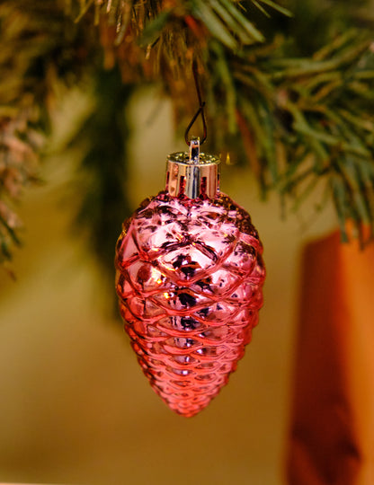 Sada ozdob na vánoční stromek růžové zlato 18 kusů 