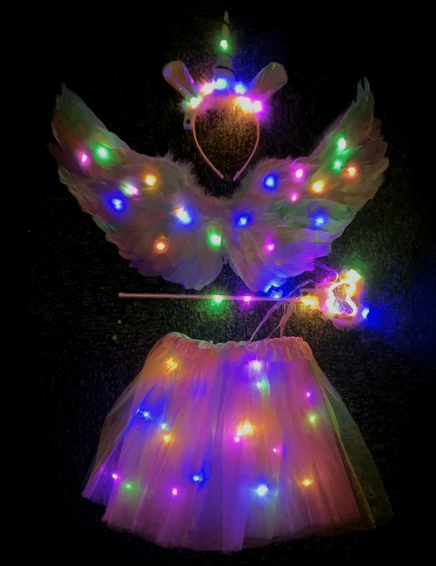 Kit déguisement licorne lumineux fille
