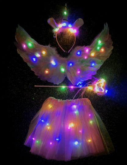 Kit déguisement licorne lumineux fille