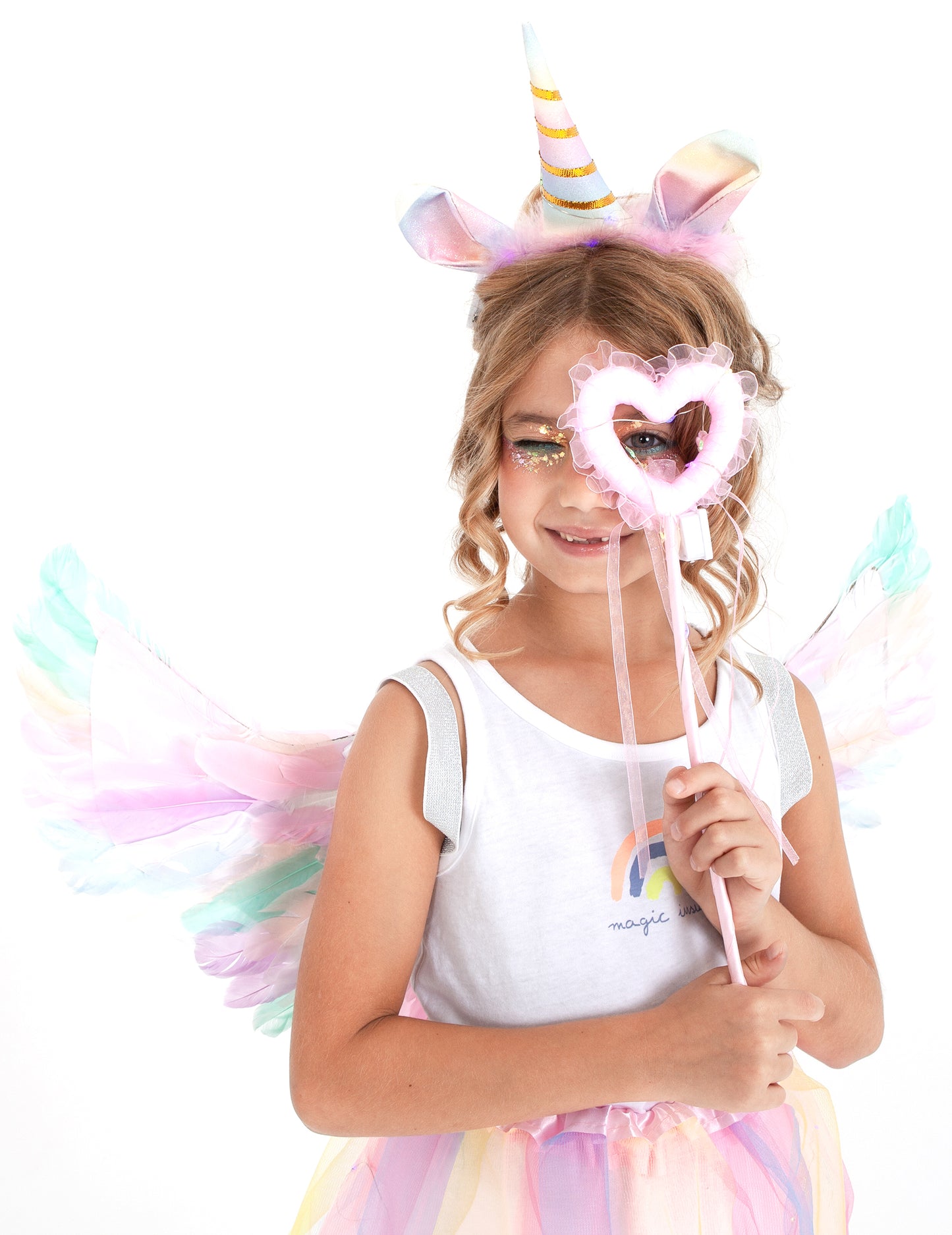 Kit déguisement licorne lumineux fille