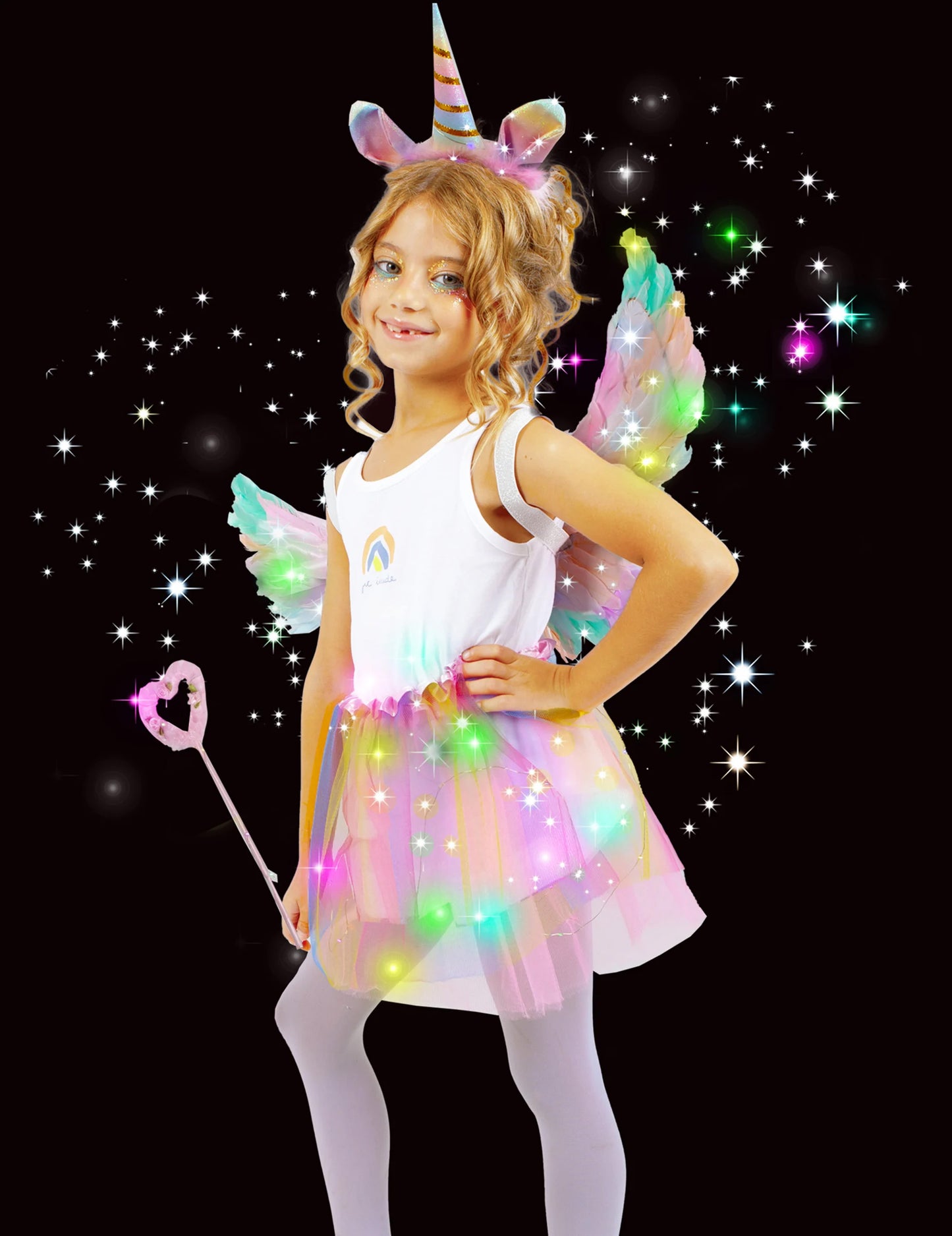 Kit déguisement licorne lumineux fille
