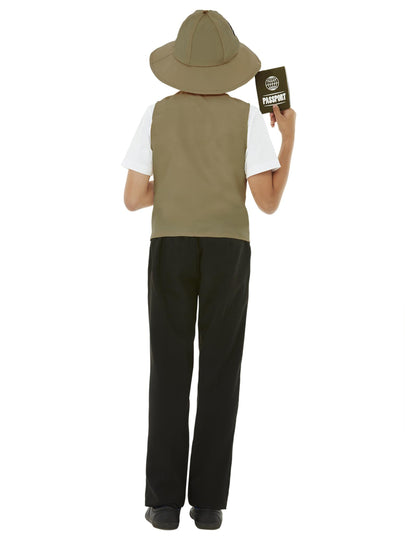 Safari-Forscherin Mädchenkostüm für Fasching 4-teilig bunt