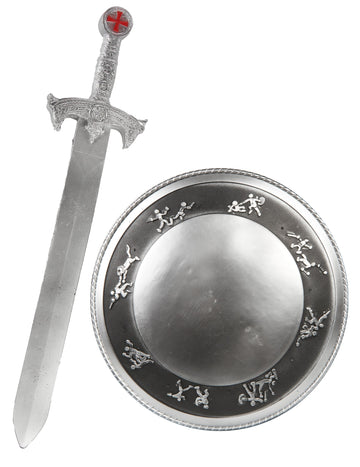 Kit Gladiateur épée et bouclier Enfant en plastique