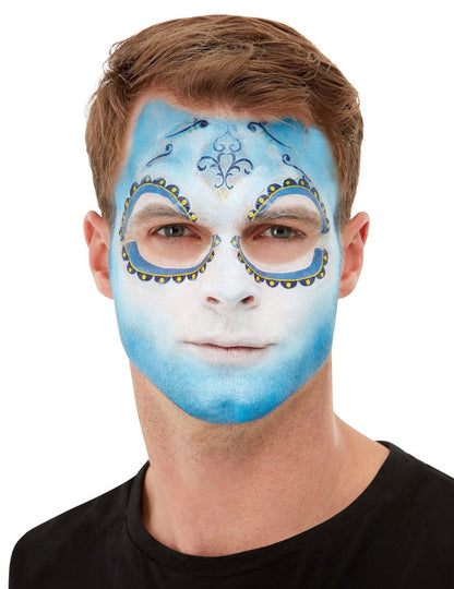 Make -Up Kit a tetoo dia de los muertos blue dospělý