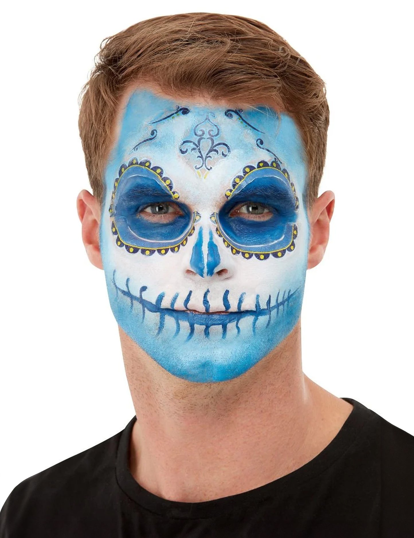 Make -Up Kit a tetoo dia de los muertos blue dospělý