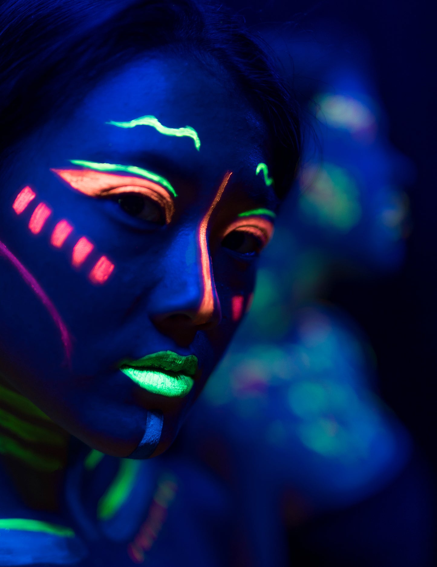 Neonový vícebarevný make -up soupravu