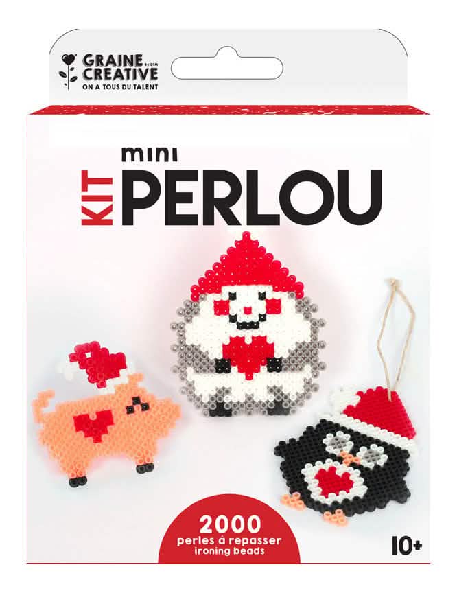 Sada na zažehlovací korálky s vánočními zvířaty pro kreativní tvoření, vícebarevné, s 2000 korálky