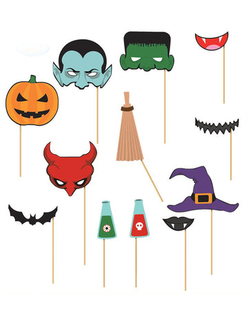 12dílná sada pro halloweenské fotobudky